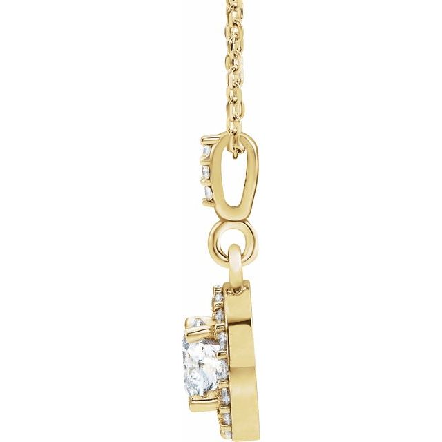14K Yellow 5/8 CTW Lab-Grown Diamond 18" Necklace