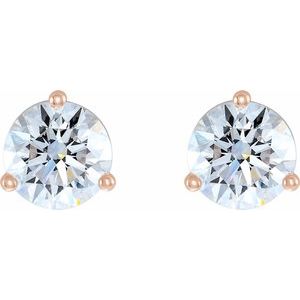 14K Rose 1/2 CTW Lab-Grown Diamond Stud Earrings