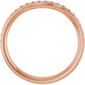14K Rose 1/3 CTW Lab-Grown Diamond Contour Band