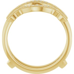 14K Yellow 1/8 CTW Lab Grown Diamond Ring Guard
