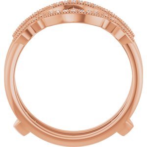 14K Rose 1/8 CTW Lab Grown Diamond Ring Guard
