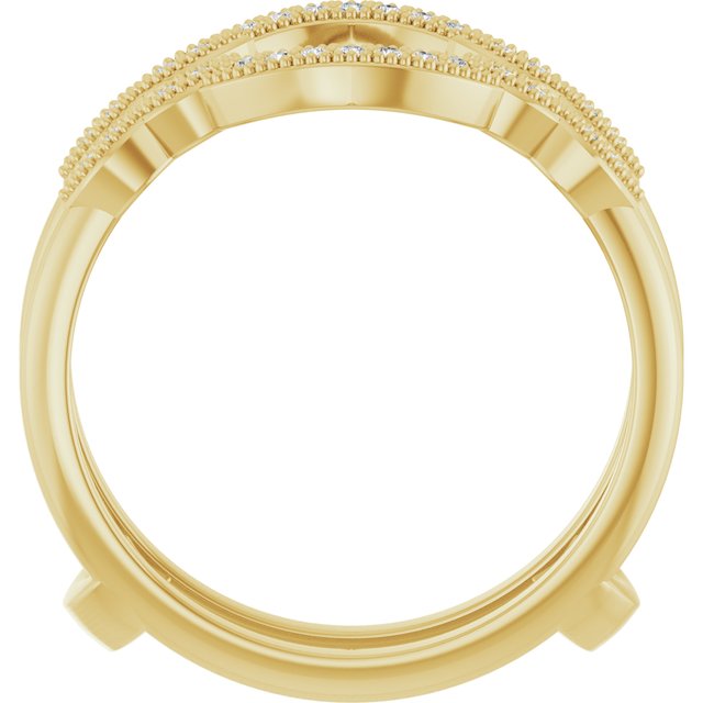 14K Yellow 1/8 CTW Lab Grown Diamond Ring Guard