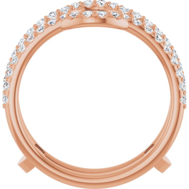 14K Rose 3/8 CTW Lab-Grown Diamond Ring Guard