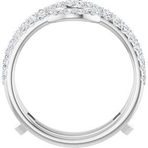Platinum 3/8 CTW Lab-Grown Diamond Ring Guard
