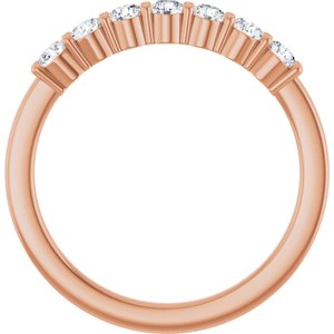 14K Rose 3/8 CTW Lab-Grown Diamond Anniversary Band