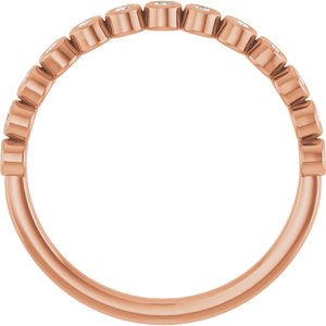 14K Rose 1/5 CTW Lab-Grown Diamond Anniversary Band