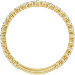 14K Yellow 1/3 CTW Lab-Grown Diamond Anniversary Band