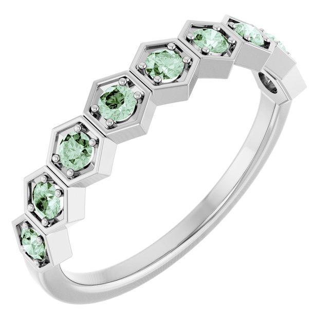 Sterling Silver Lab-Grown Alexandrite Stackable Ring