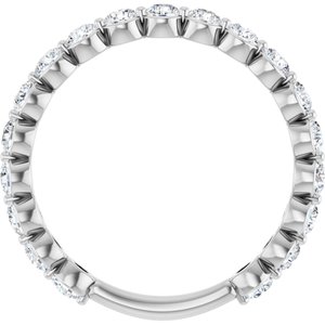 14K White 1 1/6 CTW Lab-Grown Diamond Anniversary Band