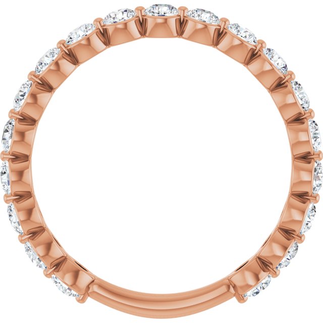 14K Rose 1 1/6 CTW Lab-Grown Diamond Anniversary Band