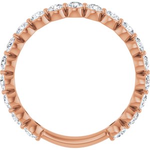14K Rose 1 1/6 CTW Lab-Grown Diamond Anniversary Band