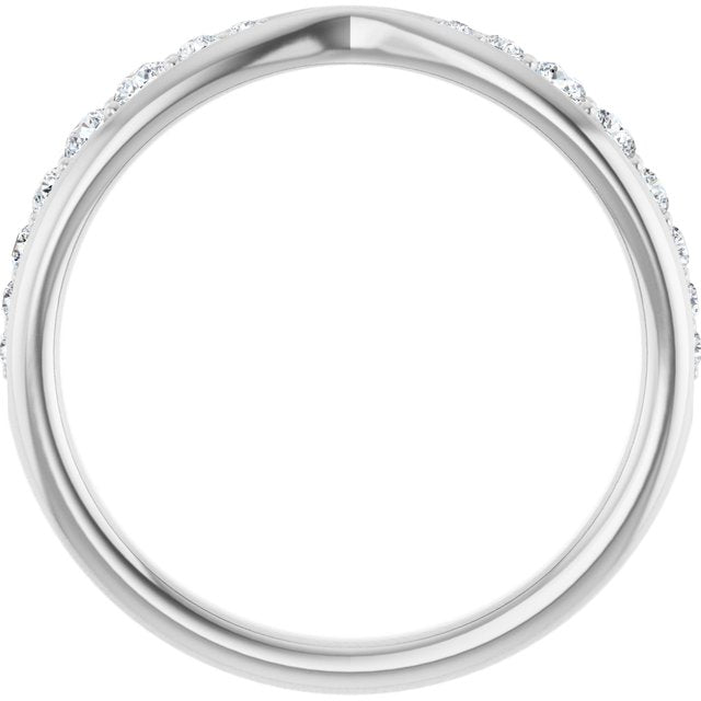 Platinum 1/5 CTW Lab-Grown Diamond Pinched Contour Band