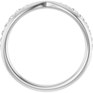 Platinum 1/5 CTW Lab-Grown Diamond Pinched Contour Band