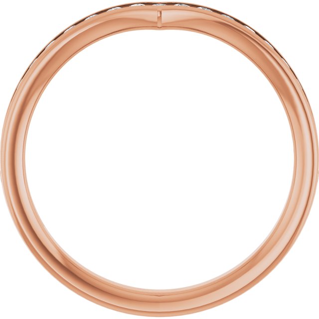 14K Rose 1/4 CTW Lab Grown Diamond Band
