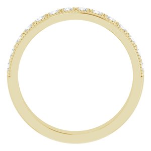 14K Yellow 3/8 CTW Lab-Grown Diamond Anniversary Band