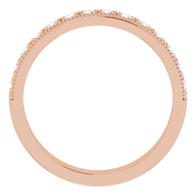 14K Rose 3/8 CTW Lab-Grown Diamond Anniversary Band