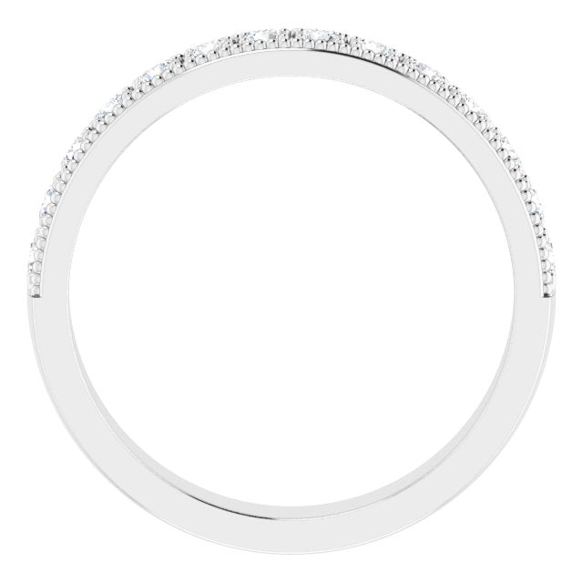 14K White 3/8 CTW Lab-Grown Diamond Anniversary Band