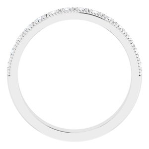 14K White 3/8 CTW Lab-Grown Diamond Anniversary Band
