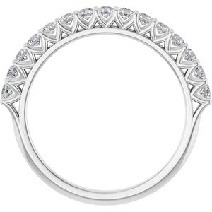 14K White 1/2 CTW Lab-Grown Diamond Anniversary Band