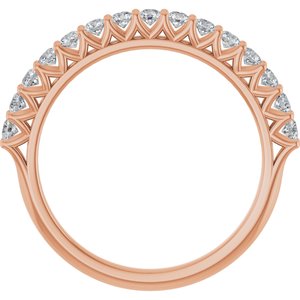 14K Rose 1/2 CTW Lab-Grown Diamond Anniversary Band