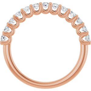 14K Rose 5/8 CTW Lab-Grown Diamond Anniversary Band