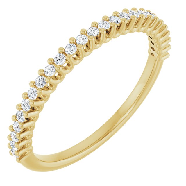 14K Yellow 1/5 CTW Lab-Grown Diamond Anniversary Band