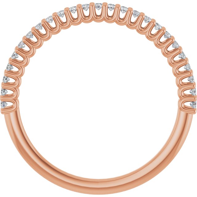 14K Rose 1/5 CTW Lab-Grown Diamond Anniversary Band