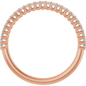 14K Rose 1/5 CTW Lab-Grown Diamond Anniversary Band