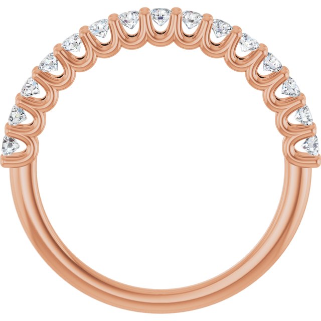 14K Rose 1/2 CTW Lab-Grown Diamond Anniversary Band