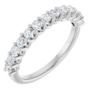 Platinum 5/8 CTW Lab-Grown Diamond Anniversary Band