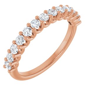 14K Rose 5/8 CTW Lab-Grown Diamond Anniversary Band