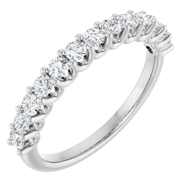Platinum 5/8 CTW Lab-Grown Diamond Anniversary Band