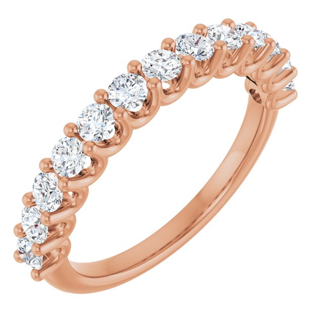 14K Rose 9/10 CTW Lab-Grown Diamond Anniversary Band