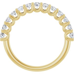 14K Yellow 9/10 CTW Lab-Grown Diamond Anniversary Band
