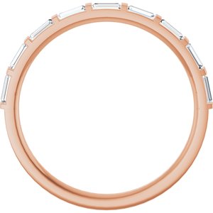 14K Rose 1/4 CTW Lab-Grown Diamond Anniversary Band