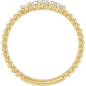 14K Yellow 1/6 CTW Lab-Grown Diamond Stackable Ring