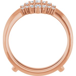 14K Rose 1/4 CTW Lab-Grown Diamond Ring Guard