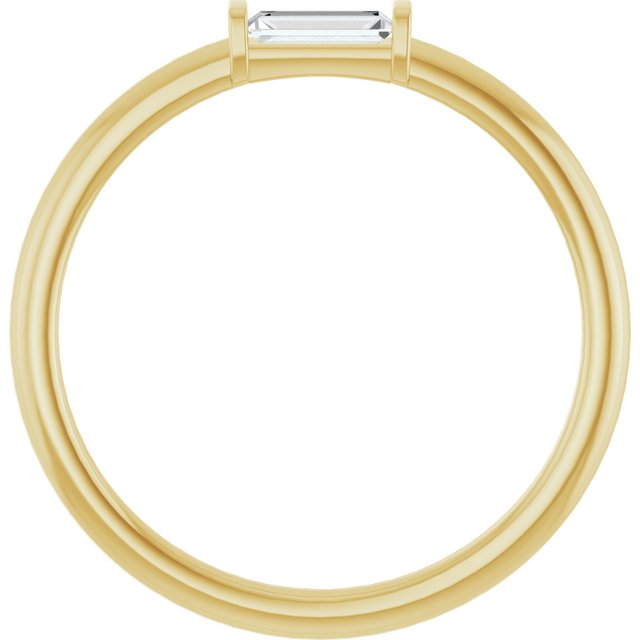 14K Yellow 1/10 CTW Lab-Grown Diamond Stackable Ring