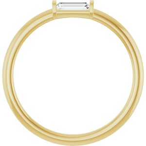 14K Yellow 1/10 CTW Lab-Grown Diamond Stackable Ring