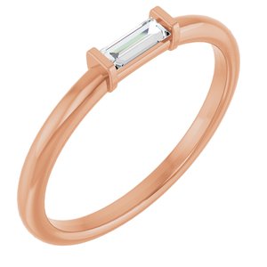 14K Rose 1/10 CTW Lab-Grown Diamond Stackable Ring
