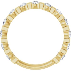 14K Yellow 1/2 CTW Lab-Grown Diamond Anniversary Band