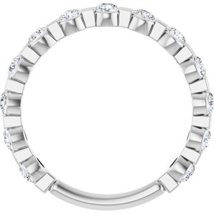 Platinum 1/2 CTW Lab-Grown Diamond Anniversary Band