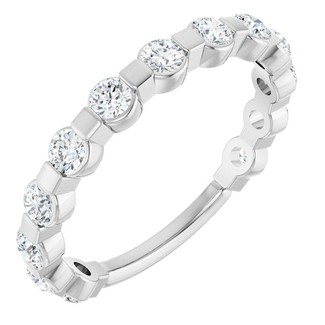 Platinum 1/2 CTW Lab-Grown Diamond Anniversary Band