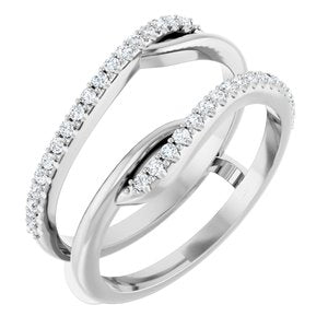 Platinum 1/4 CTW Lab Grown Diamond Ring Guard