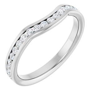 Platinum 1/3 CTW Lab-Grown Diamond Contour Band