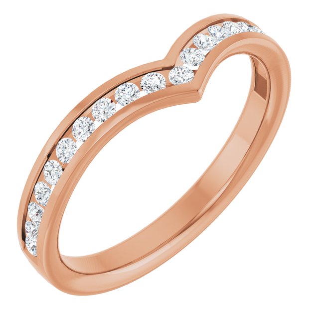 14K Rose 1/4 CTW Lab Grown Diamond Band