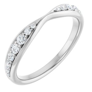 Platinum 1/5 CTW Lab-Grown Diamond Pinched Contour Band