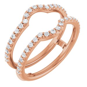 14K Rose 1/3 CTW Lab-Grown Diamond Ring Guard
