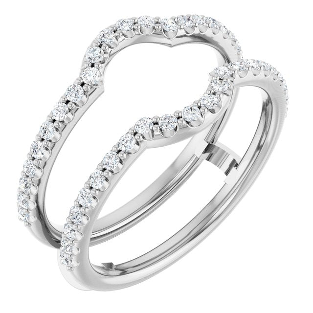 Platinum 1/3 CTW Lab-Grown Diamond Ring Guard