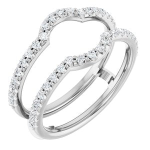 Platinum 3/8 CTW Lab-Grown Diamond Ring Guard